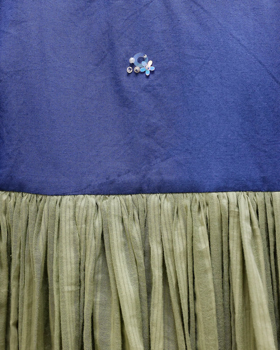 Dune Flow Shirt - Dark Blue&Green Stripe