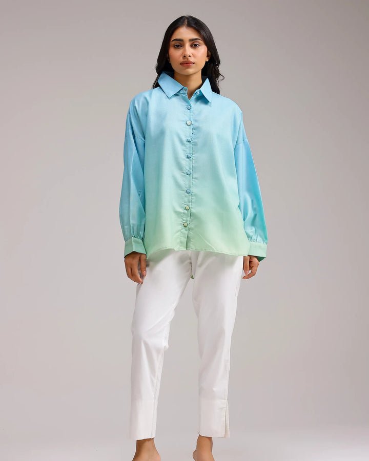 Sea Mist Shirt - Mint Blue Ombre