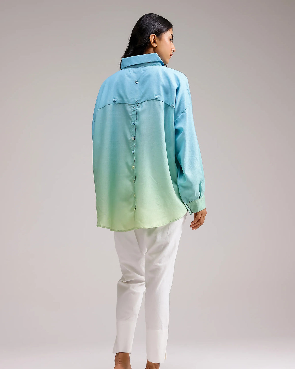 Sea Mist Shirt - Mint Blue Ombre
