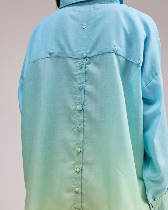 Sea Mist Shirt - Mint Blue Ombre