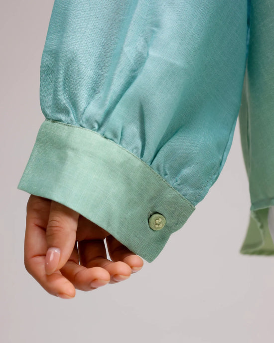 Sea Mist Shirt - Mint Blue Ombre