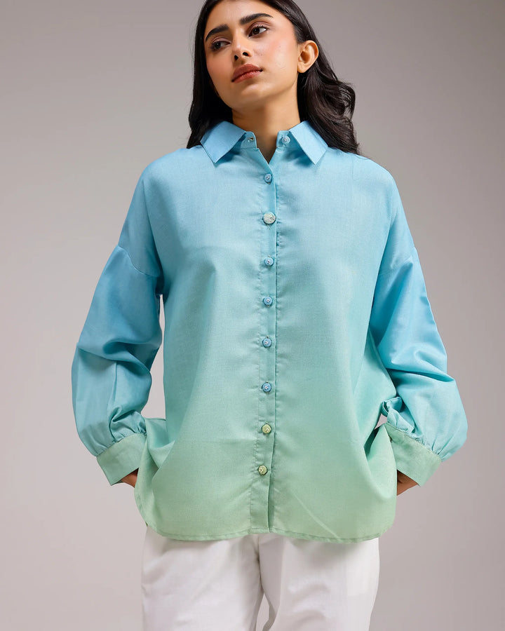 Sea Mist Shirt - Mint Blue Ombre