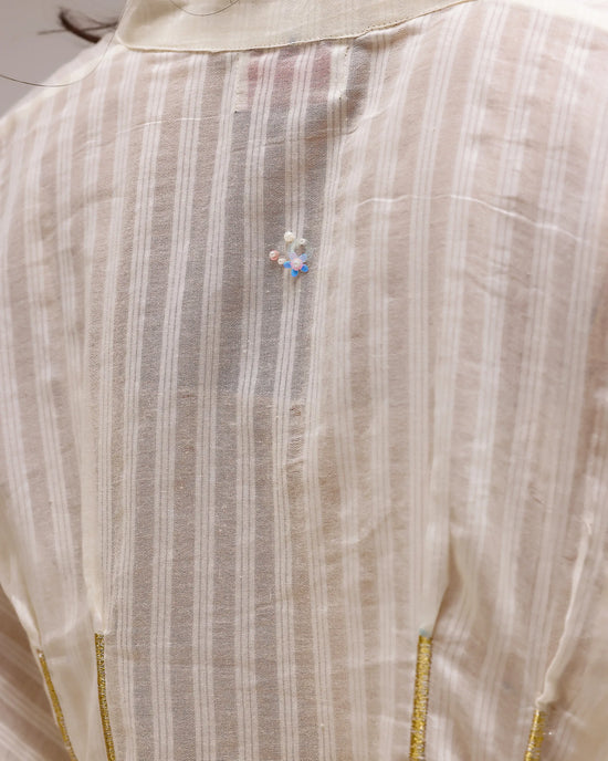Silent Stripe Top - Beige Stripe
