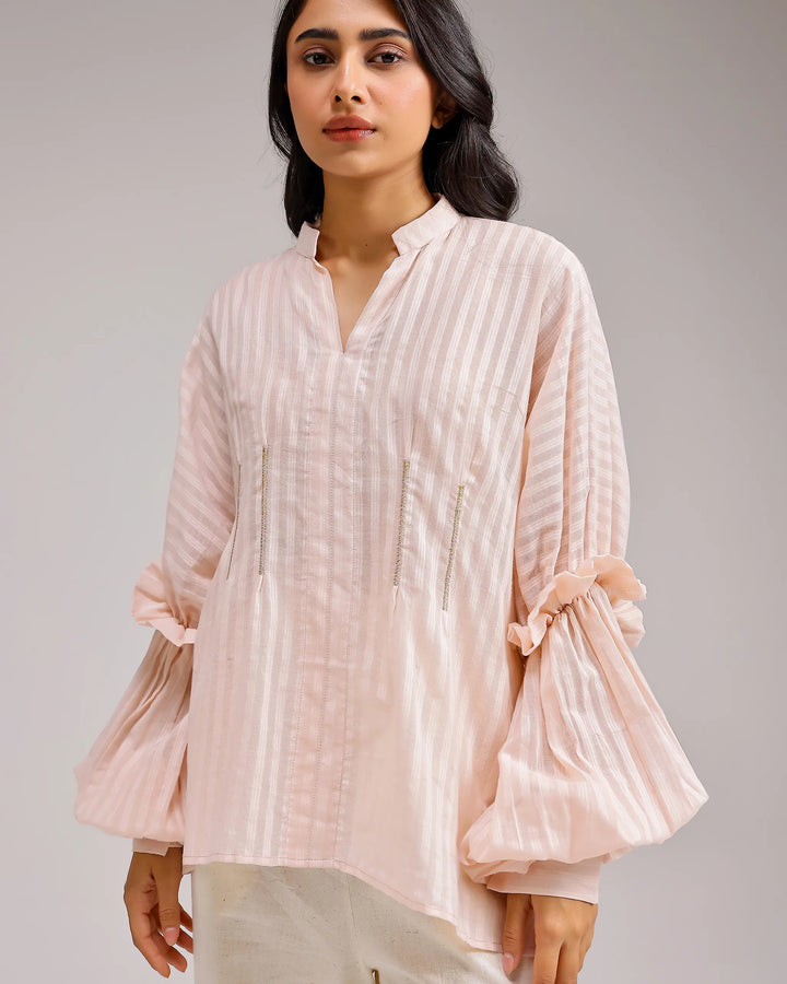 Silent Stripe Top - Flamingo Pink Stripe
