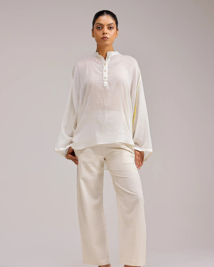 Soft Chanderi Top - Beige