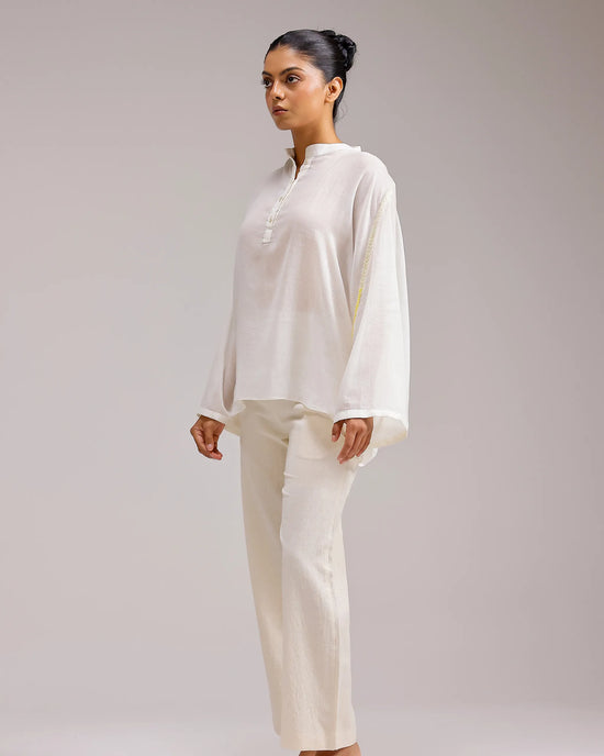 Soft Chanderi Top - Beige