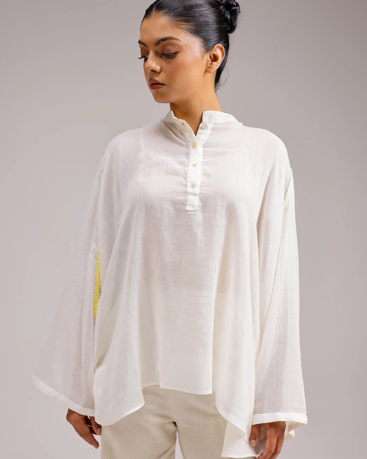 Soft Chanderi Top - Beige