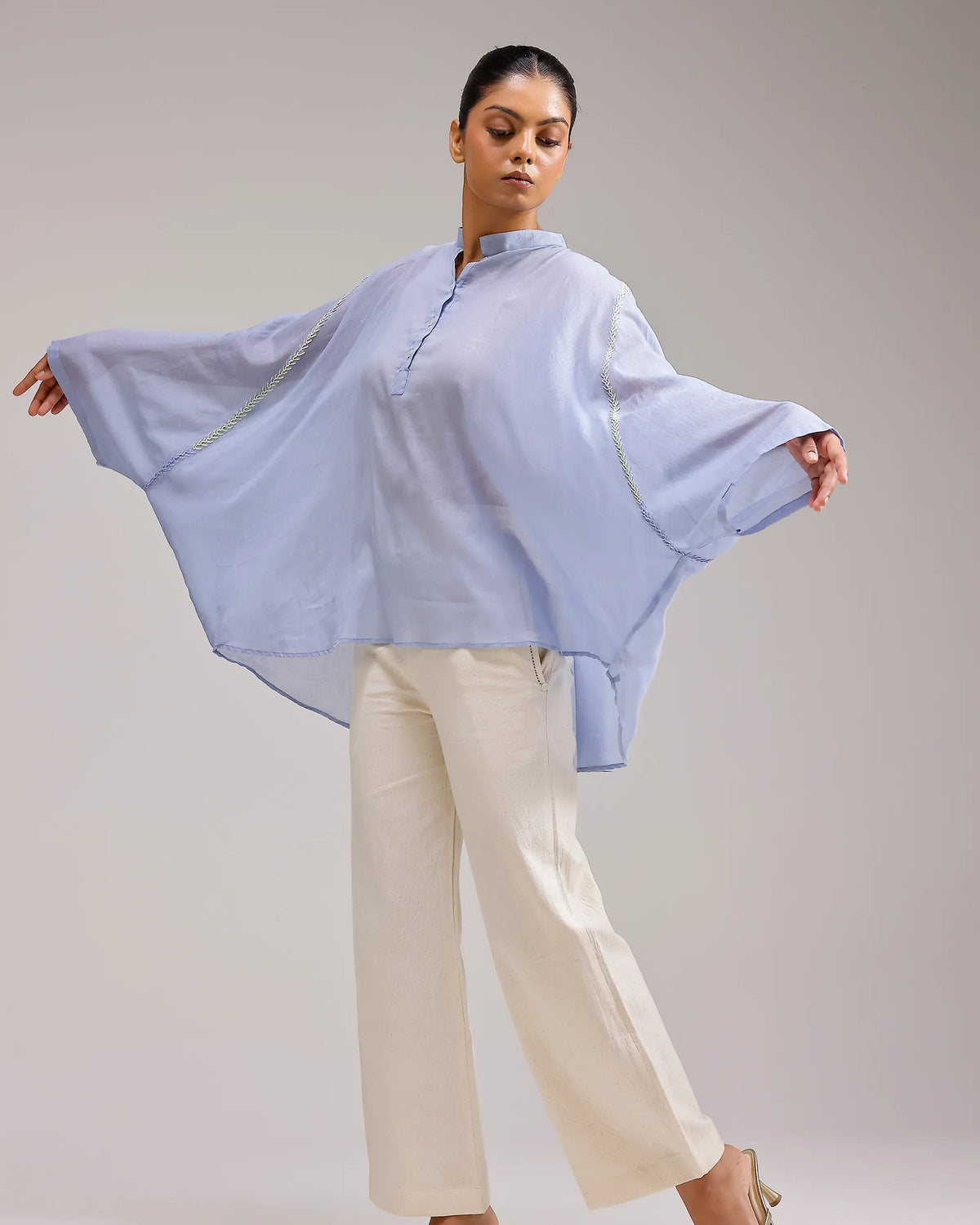 Soft Chanderi Top - Blue