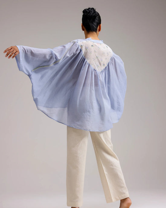 Soft Chanderi Top - Blue