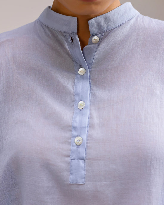 Soft Chanderi Top - Blue