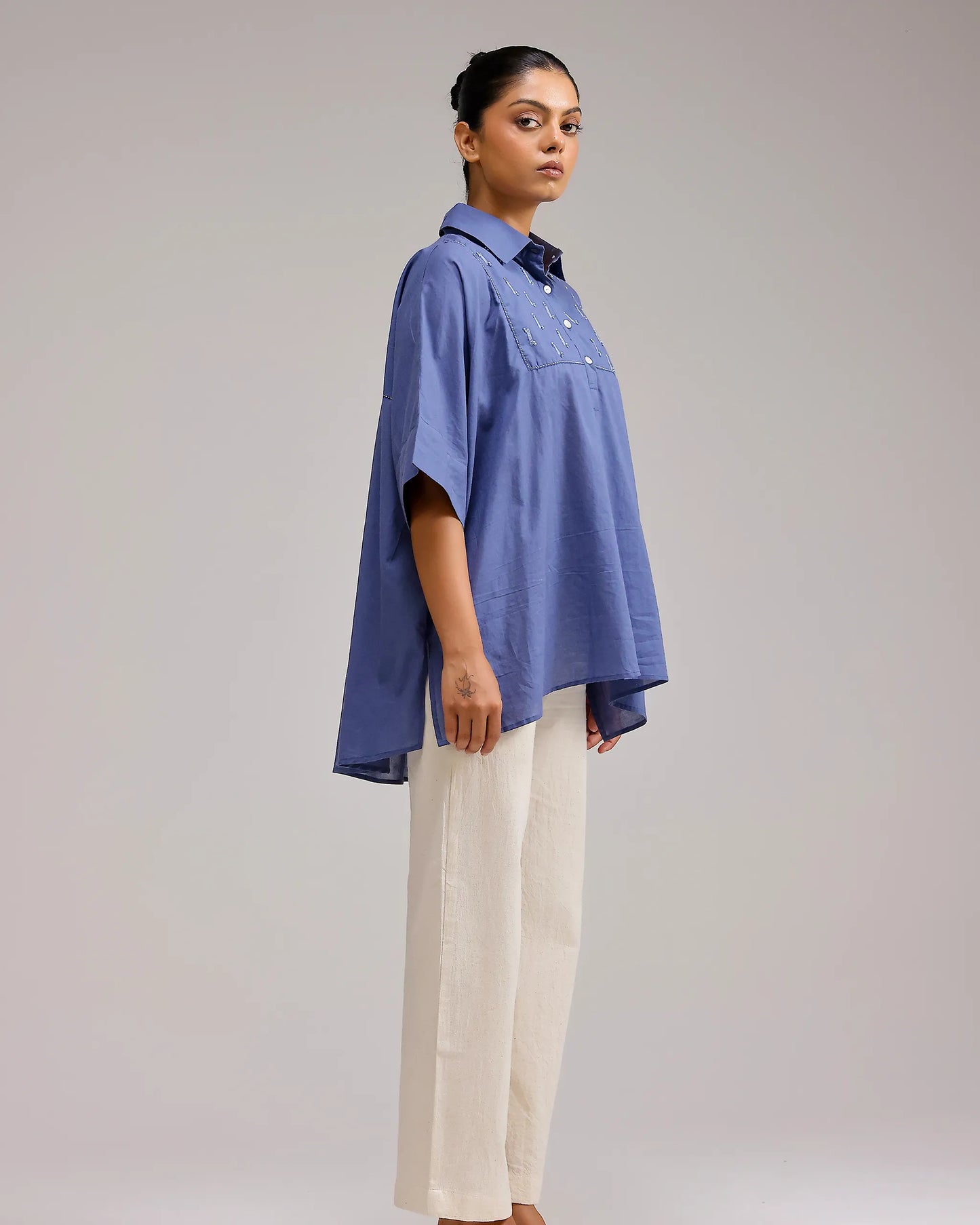 Sheer Top - Dark Blue