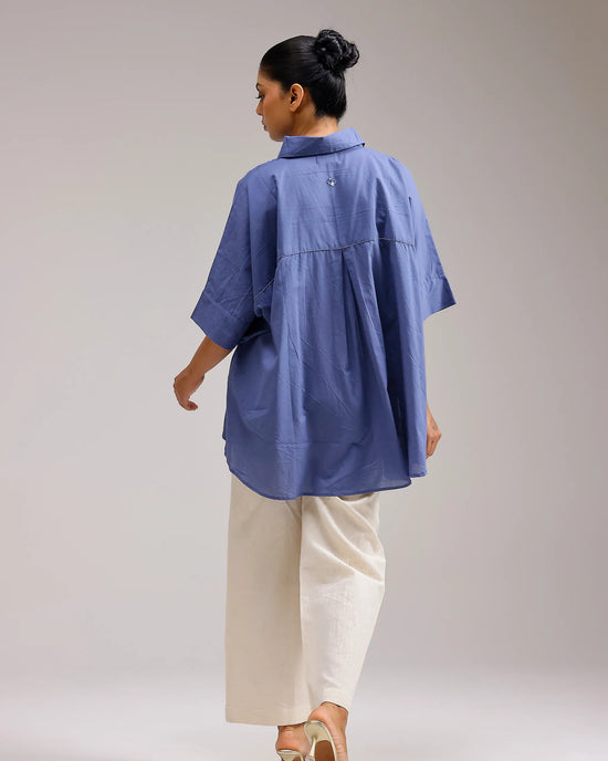 Sheer Top - Dark Blue