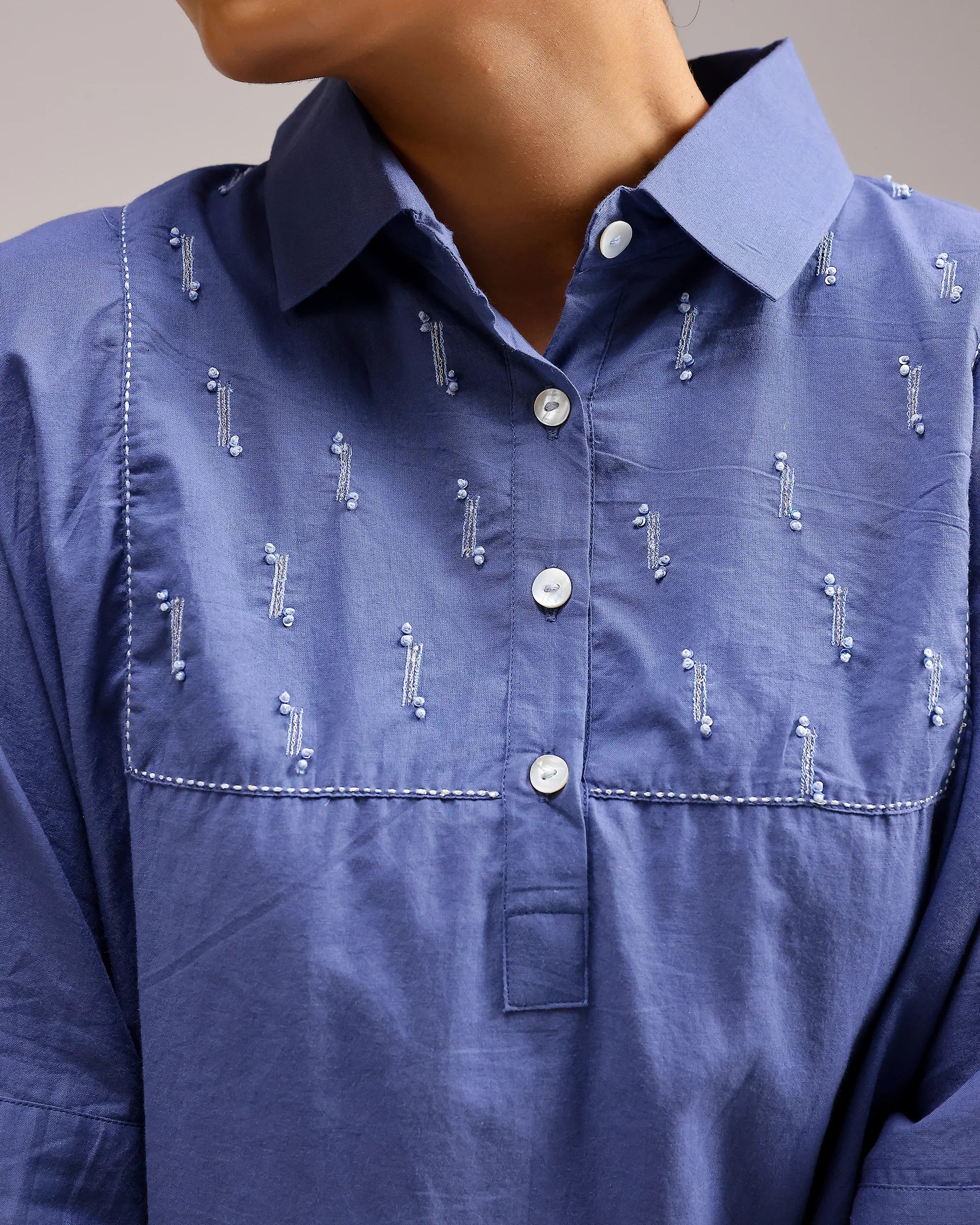 Sheer Top - Dark Blue