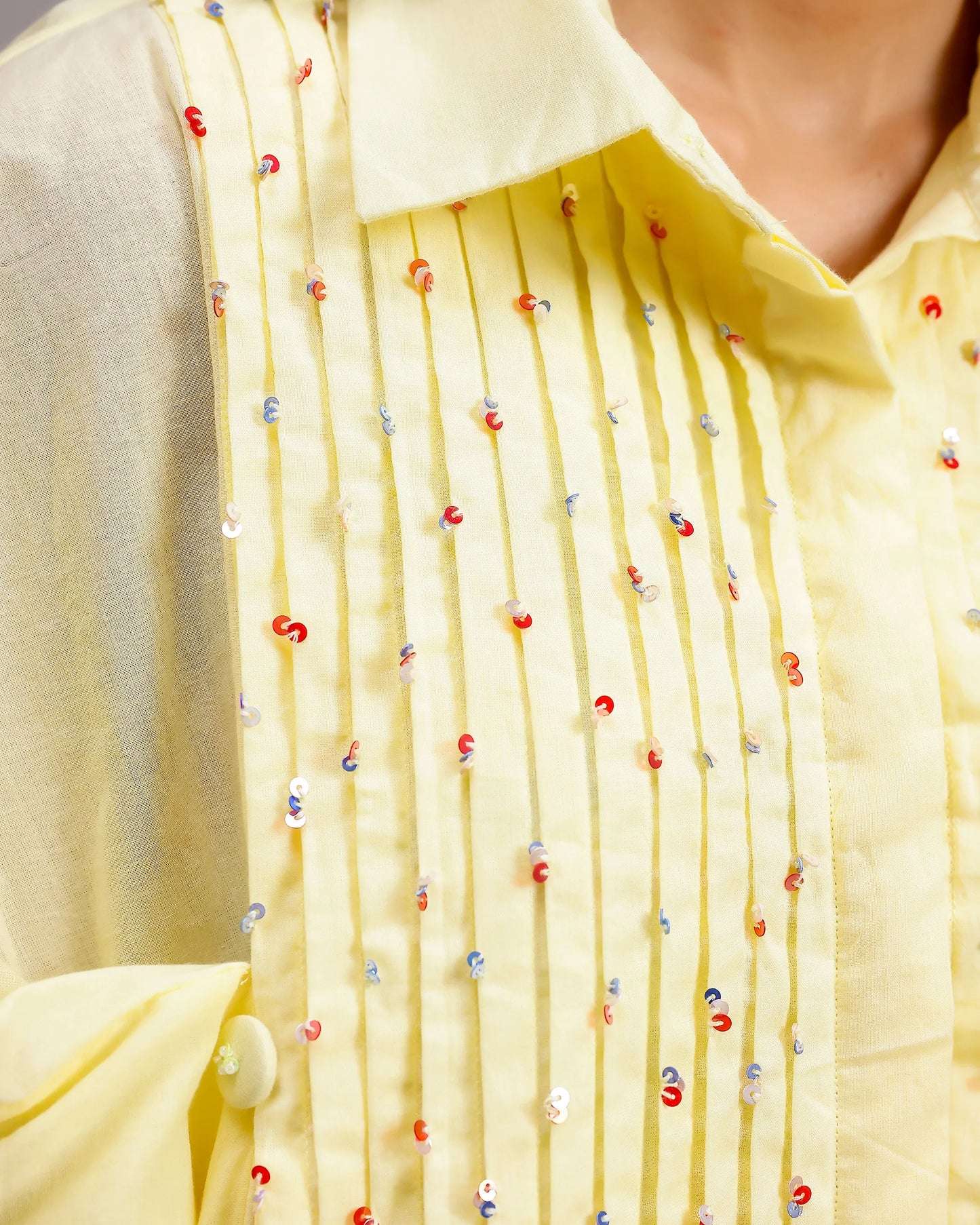 Candy Checks Top - Lemon Yellow & Blue Checks