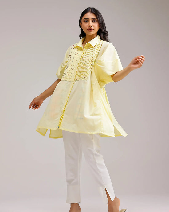 Candy Checks Top - Lemon Yellow & Blue Checks