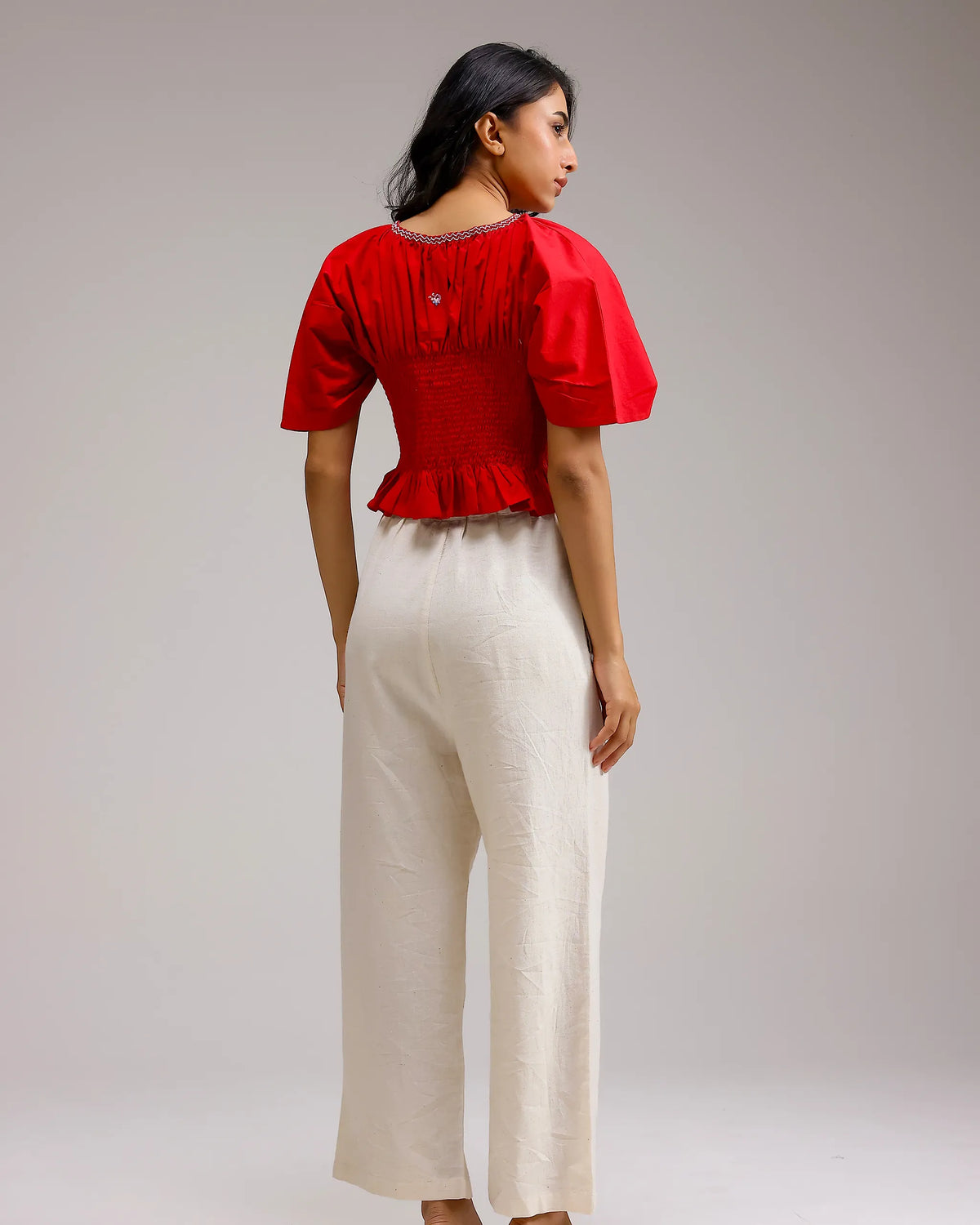 Peplum Top - Red