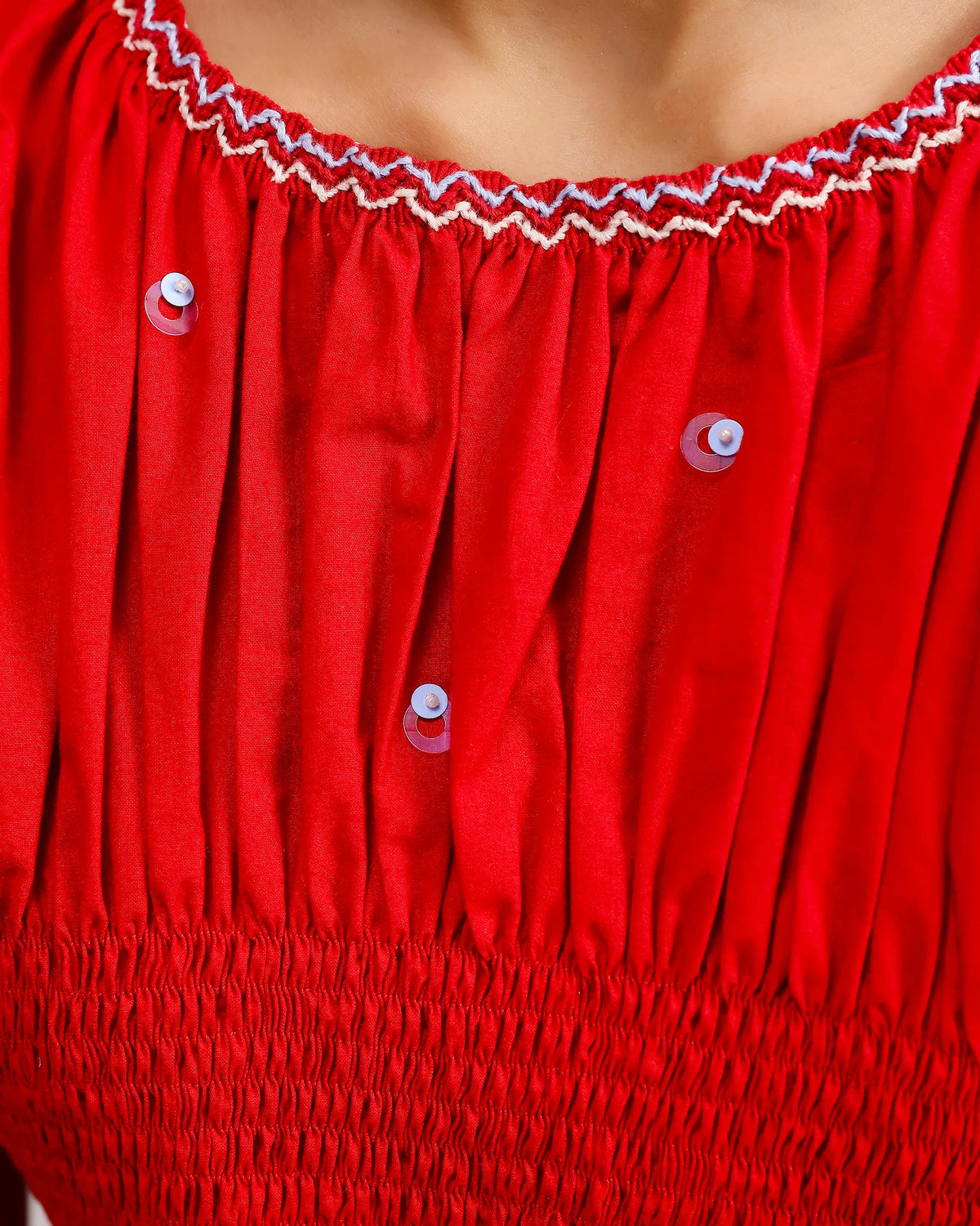 Peplum Top - Red