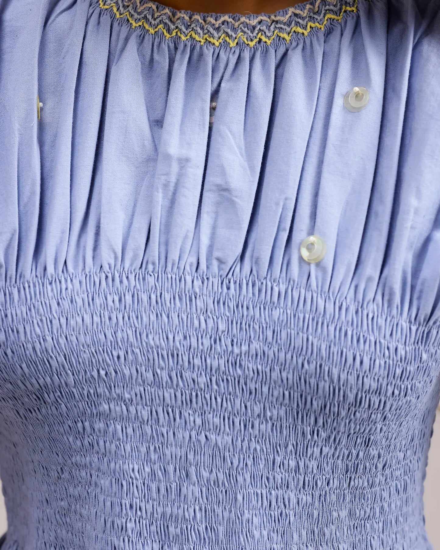 Peplum Top - Baby Blue