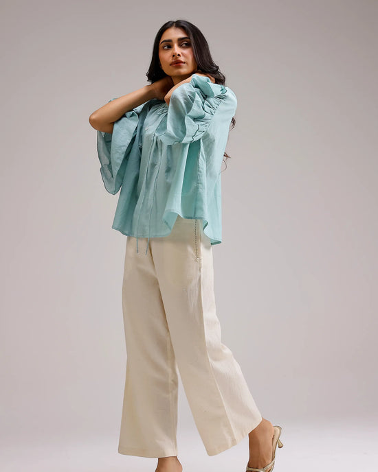 Whisper Ruffle Top - Mint