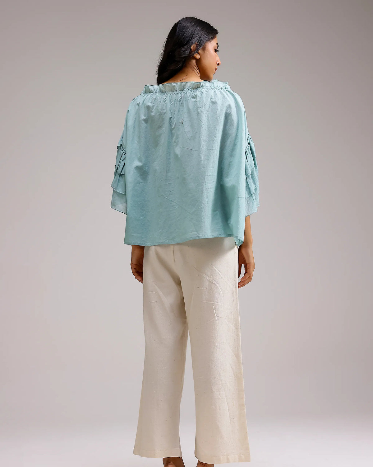 Whisper Ruffle Top - Mint