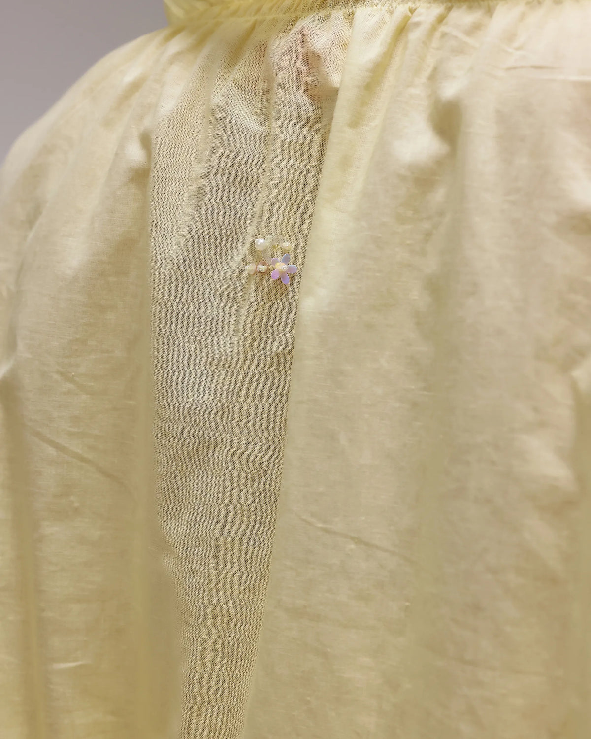 Whisper Ruffle Top - Lemon Yellow