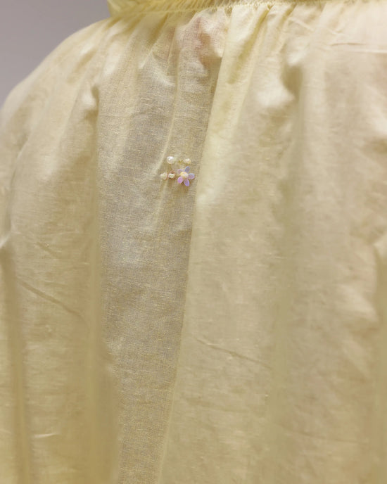 Whisper Ruffle Top - Lemon Yellow