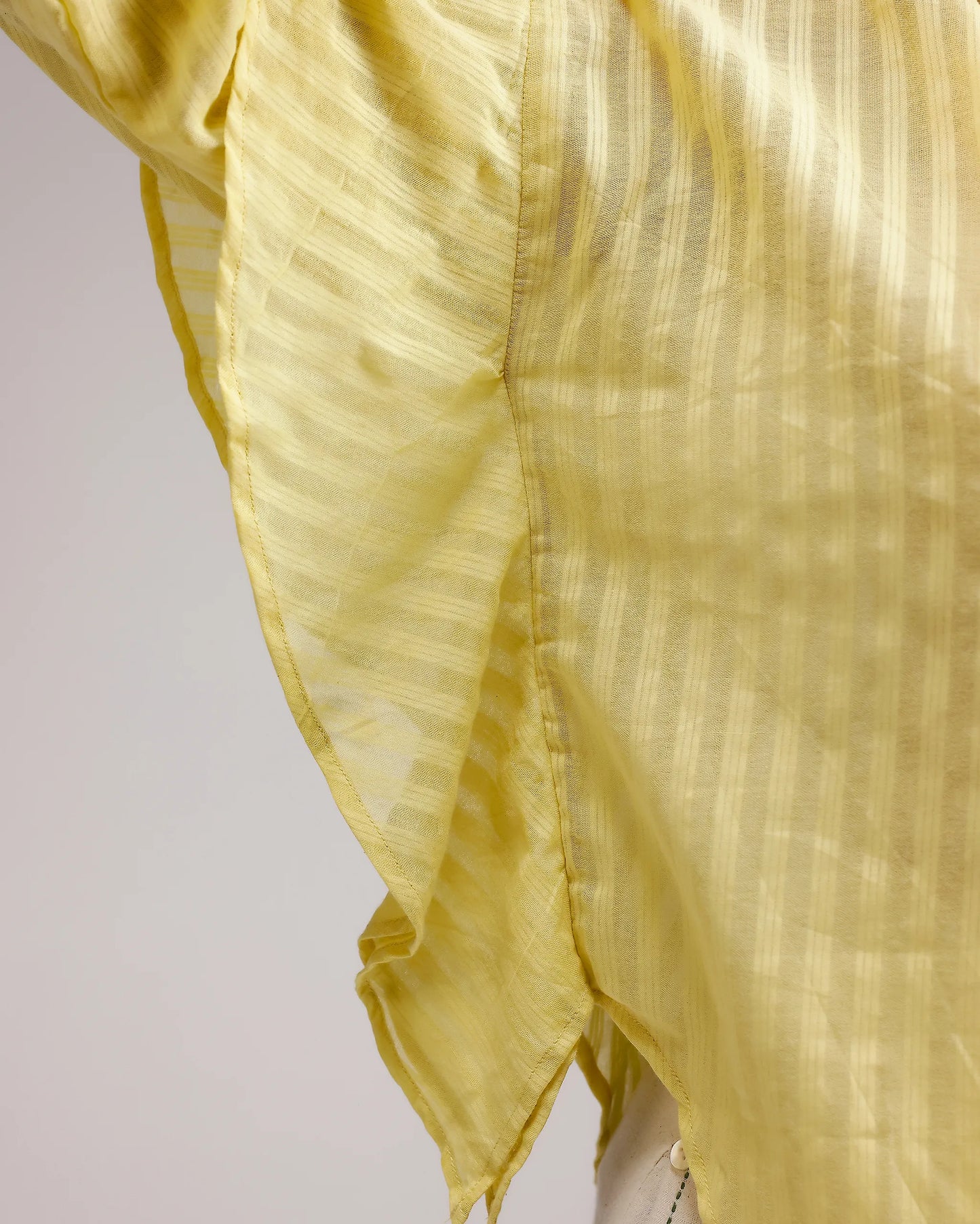 Sheerline Flow Top - Ochre Yellow Stripes