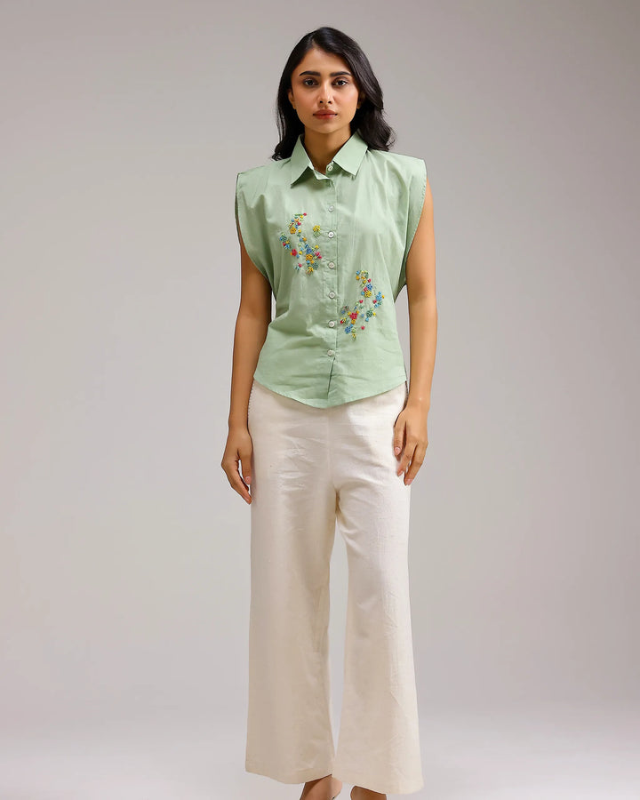 Fresh Dew Top - Pale Green