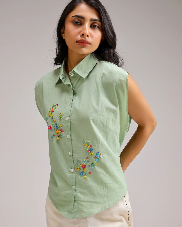 Fresh Dew Top - Pale Green
