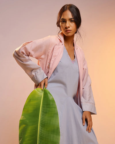 Ocean Dusk Dress & Jacket (Pink To Blue)