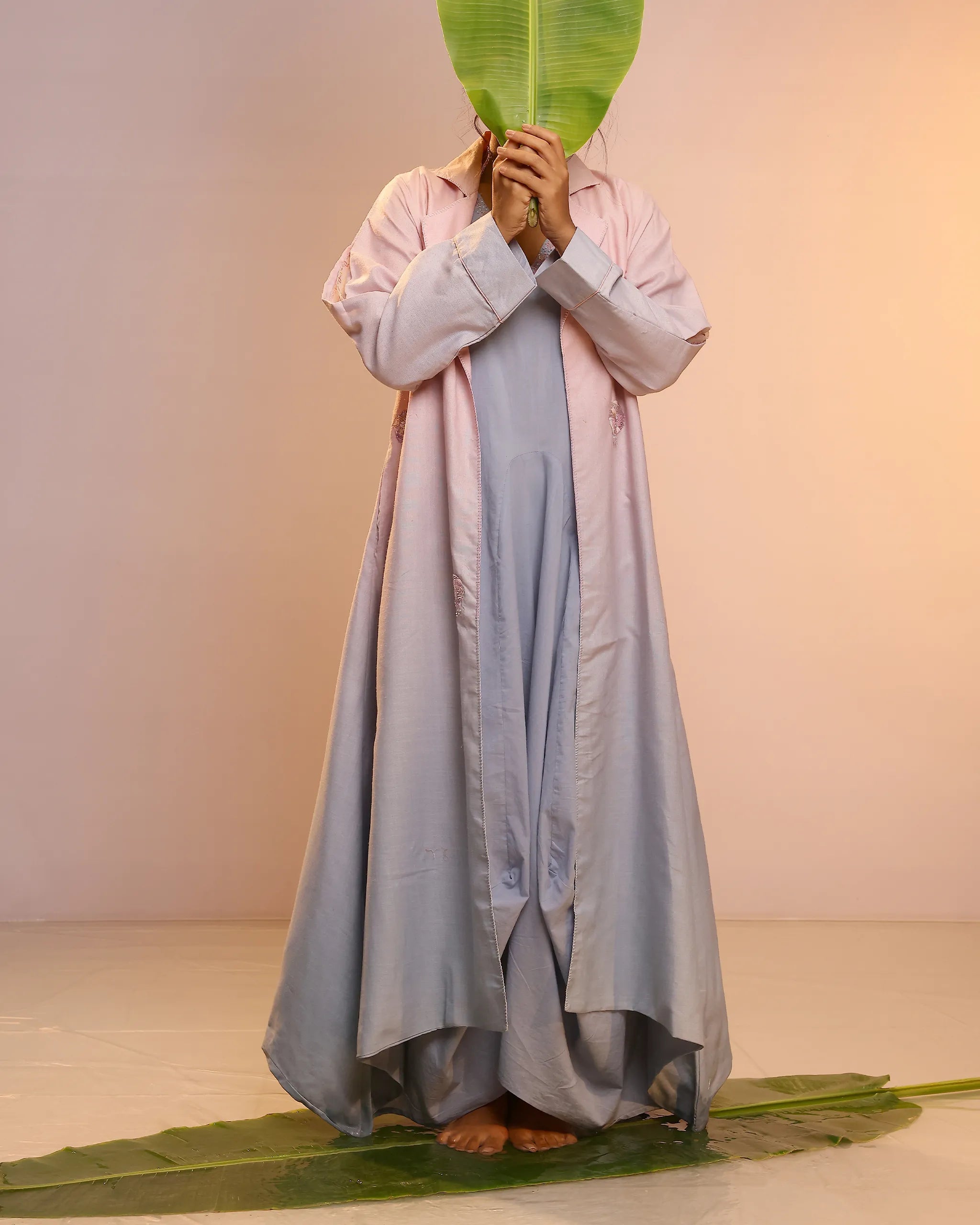 Ocean Dusk Dress & Jacket (Pink To Blue)