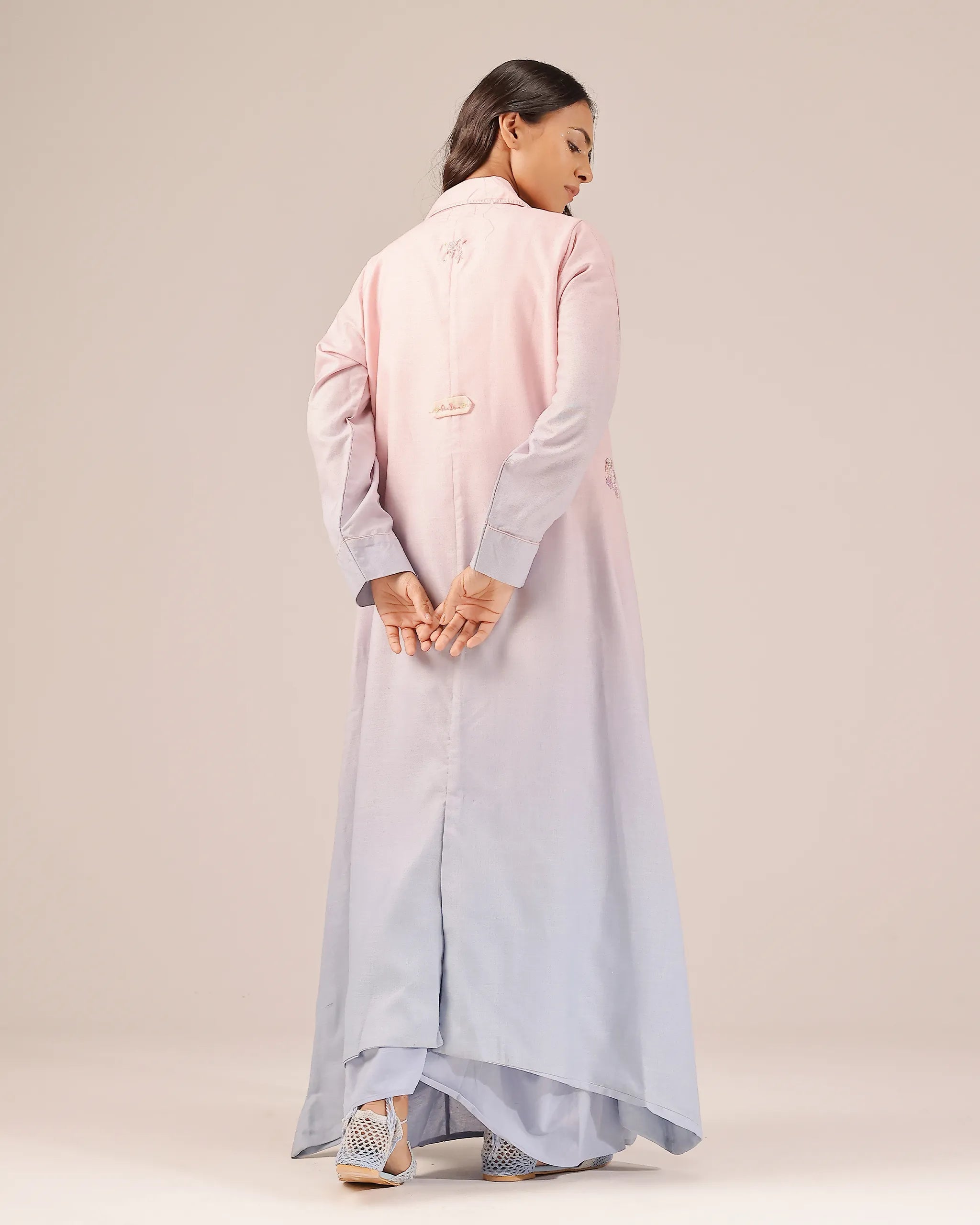 Ocean Dusk Dress & Jacket (Pink To Blue)