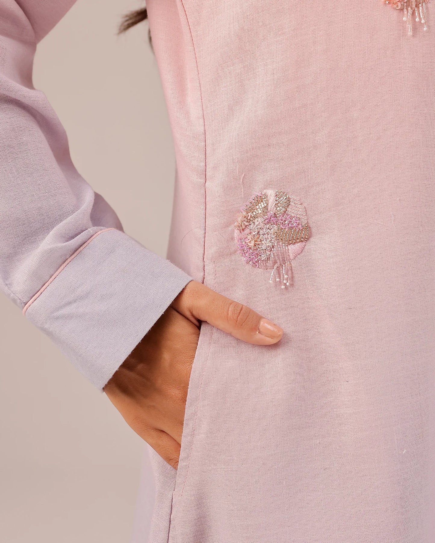 Ocean Dusk Dress & Jacket (Pink To Blue)