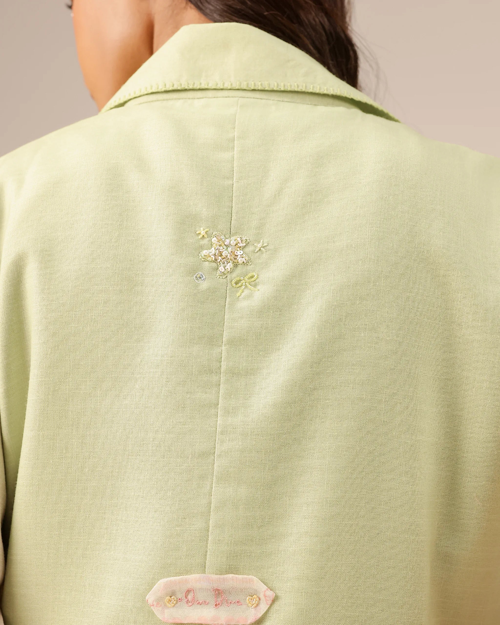 Ocean Dusk Dress & Jacket (Green To Pink)