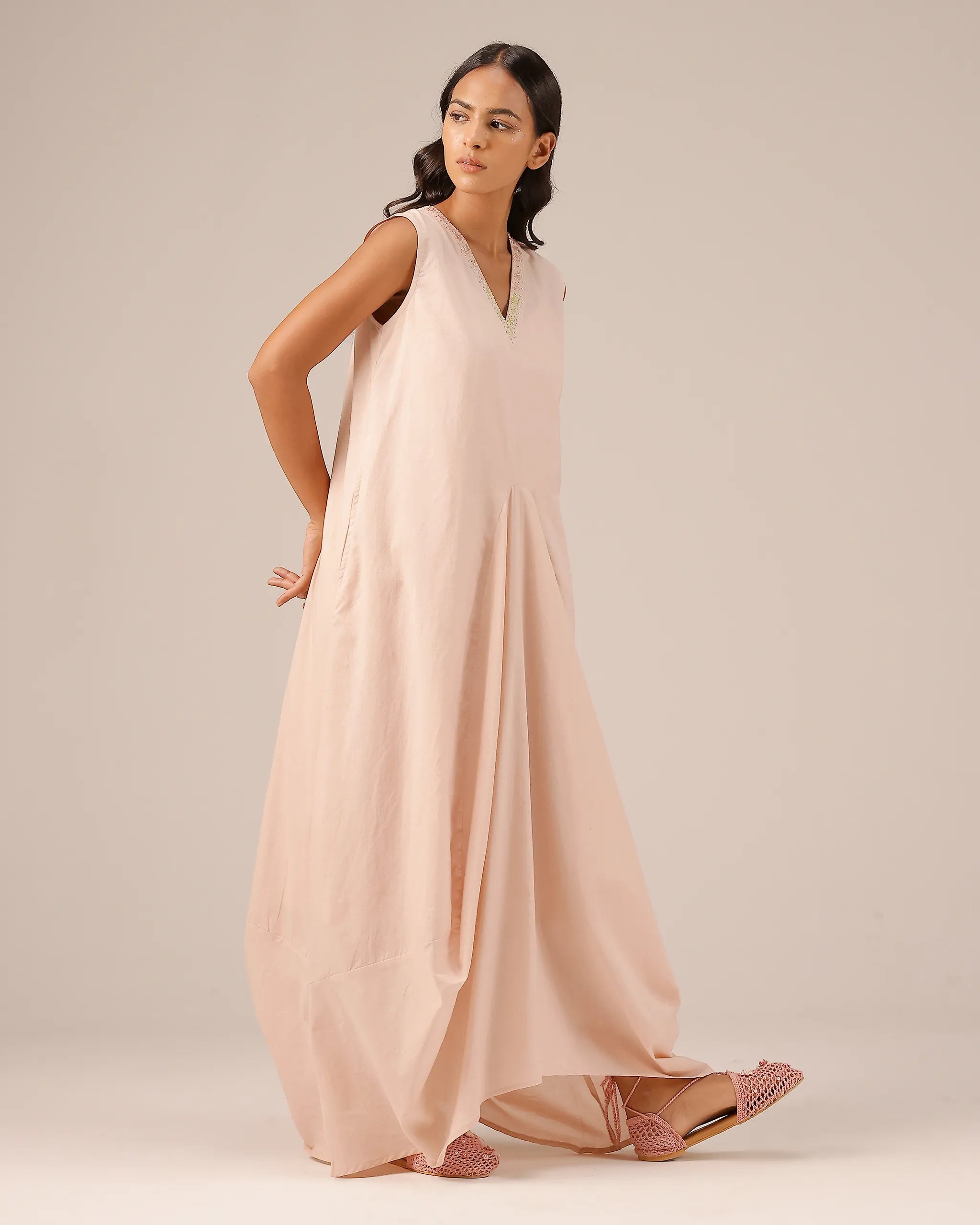 Ocean Dusk Dress & Jacket (Green To Pink)
