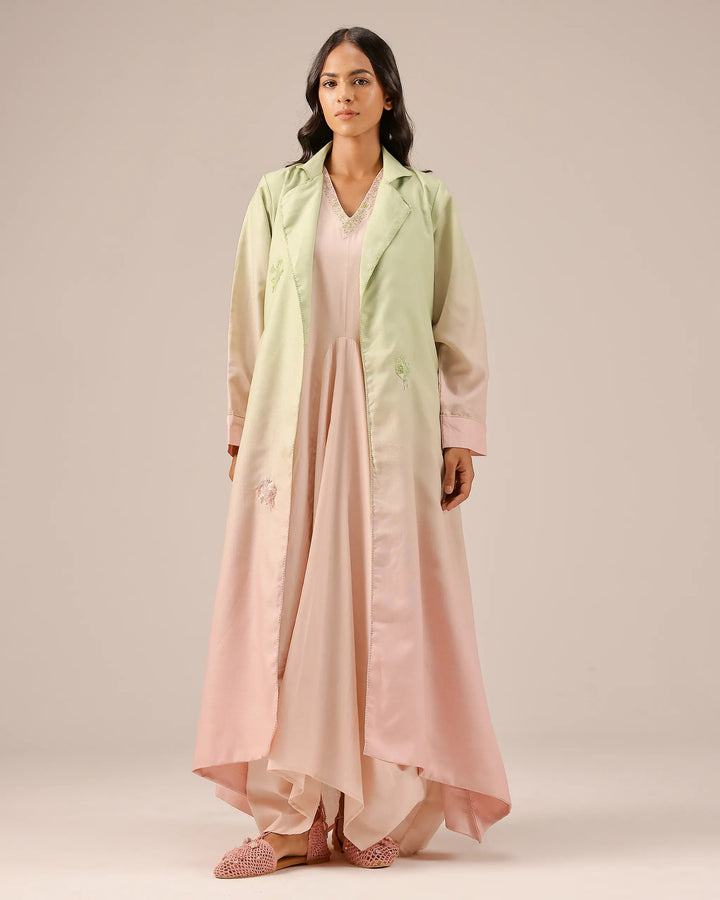 Ocean Dusk Jacket (Green To Pink)