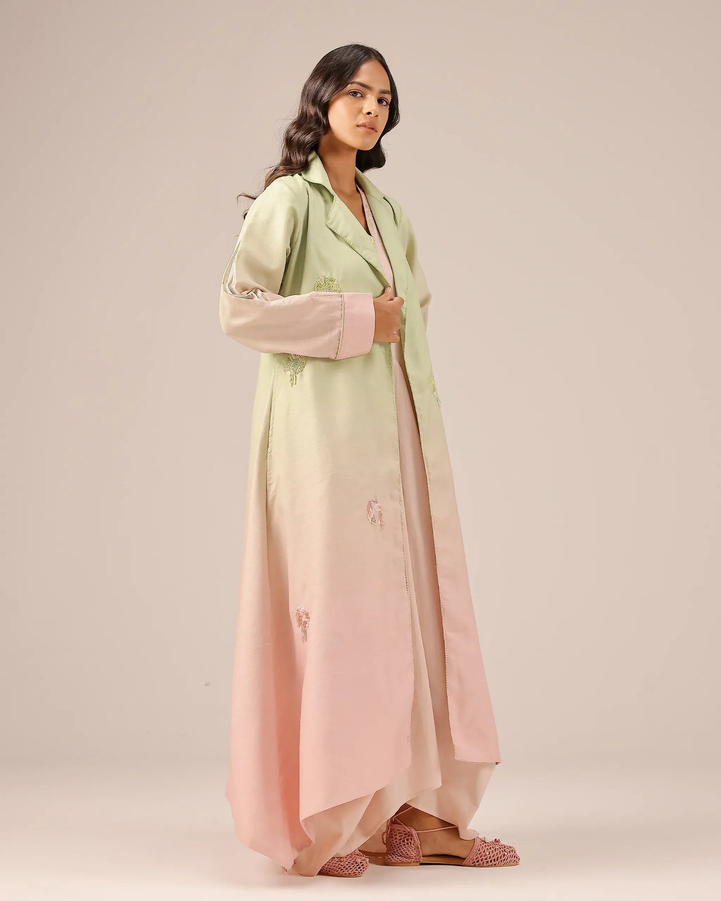 Ocean Dusk Jacket (Green To Pink)
