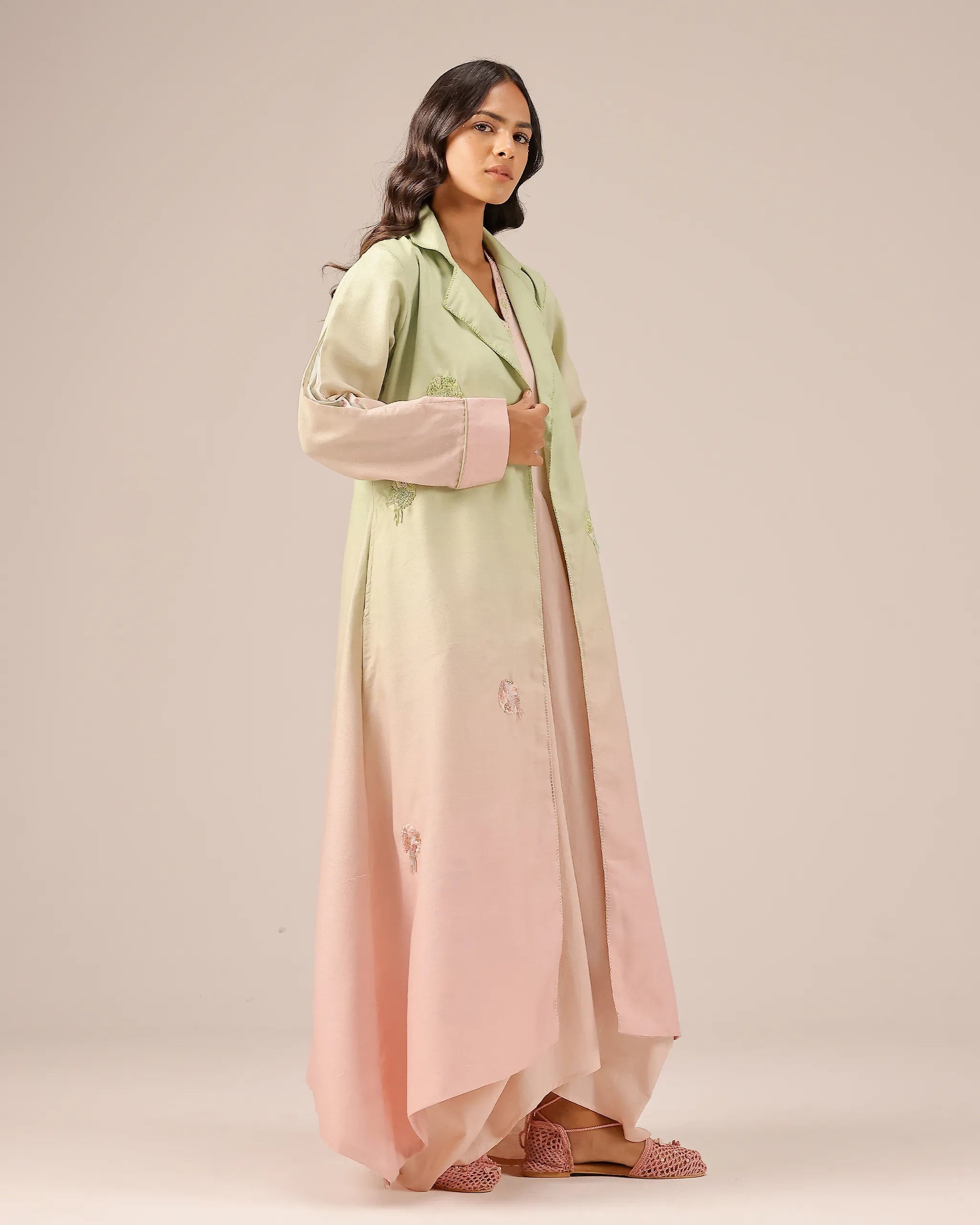 Ocean Dusk Jacket (Green To Pink)