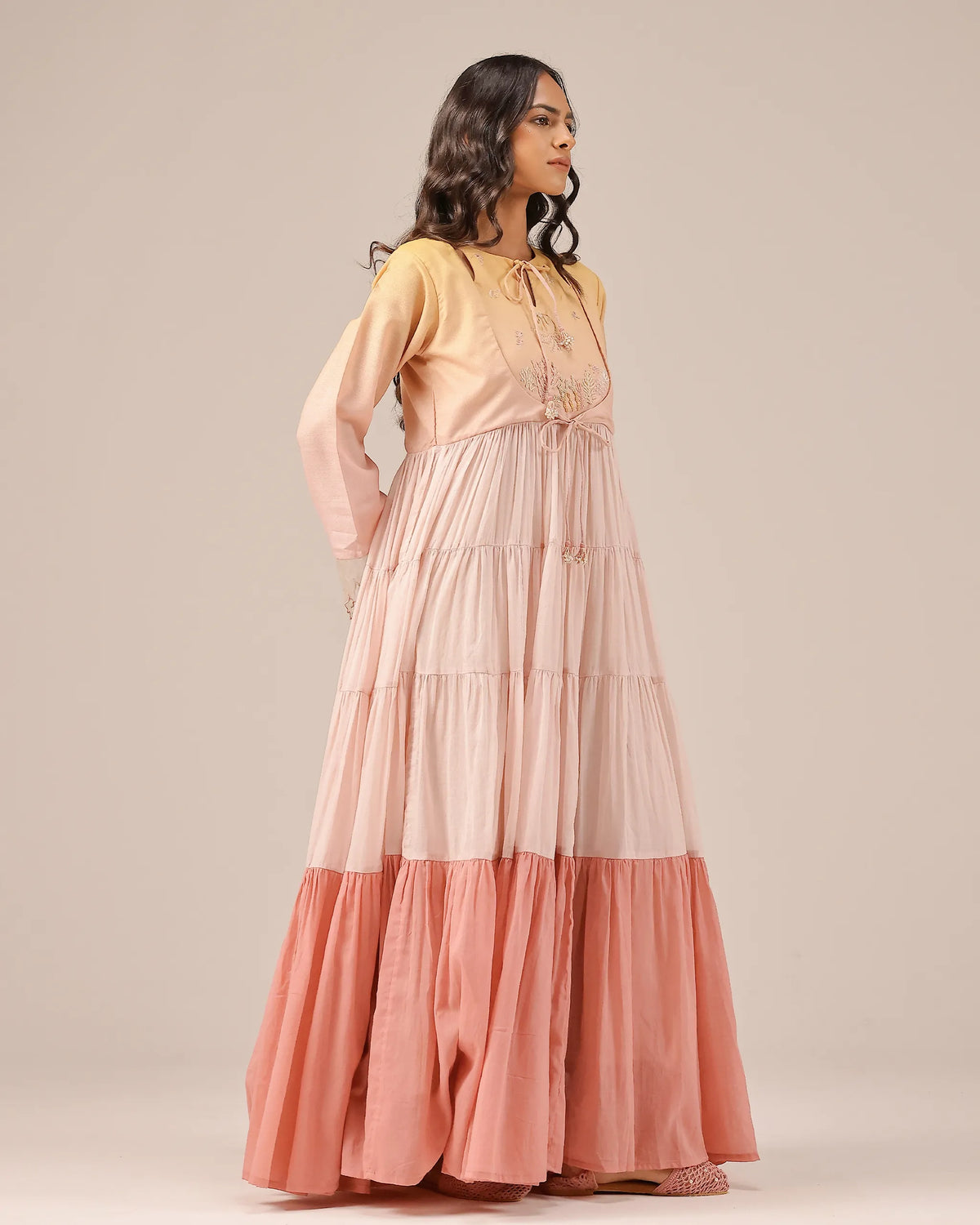 Sea Salt flowy Long Dress - OurDve
