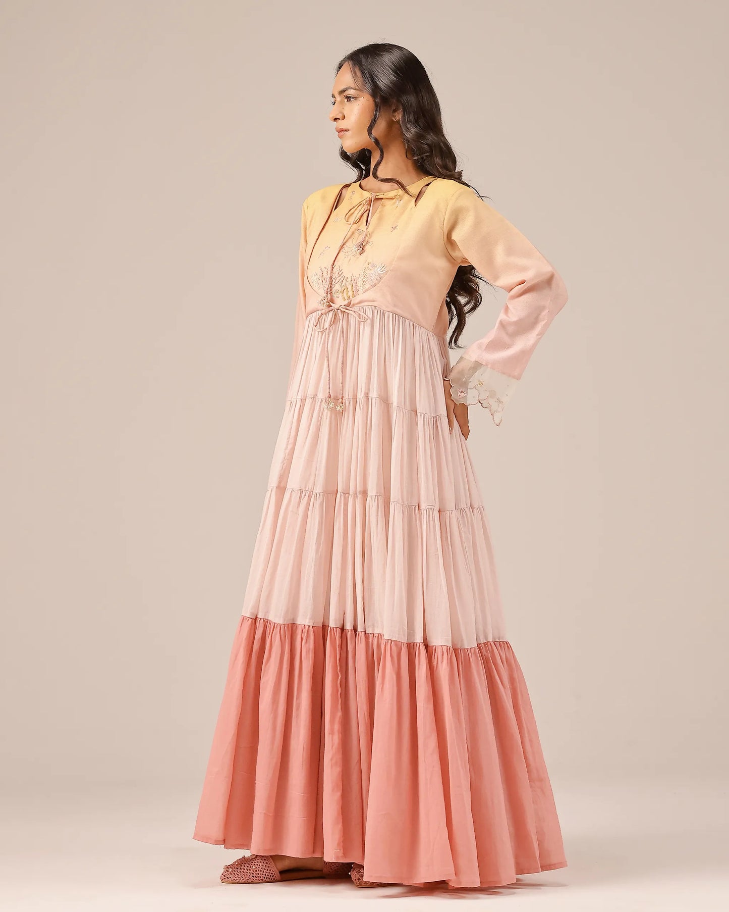Sea Salt flowy Long Dress - OurDve