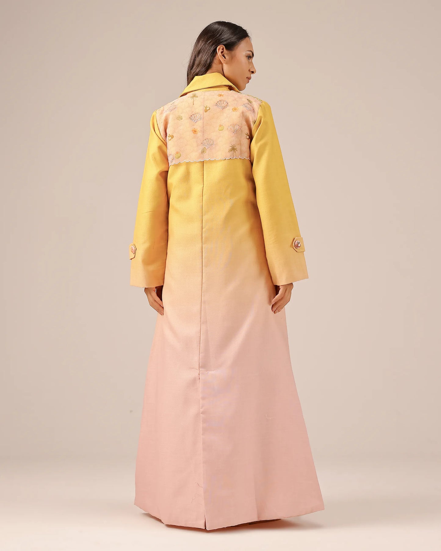 Melon Muse Dress & Jacket (Yellow To Pink)