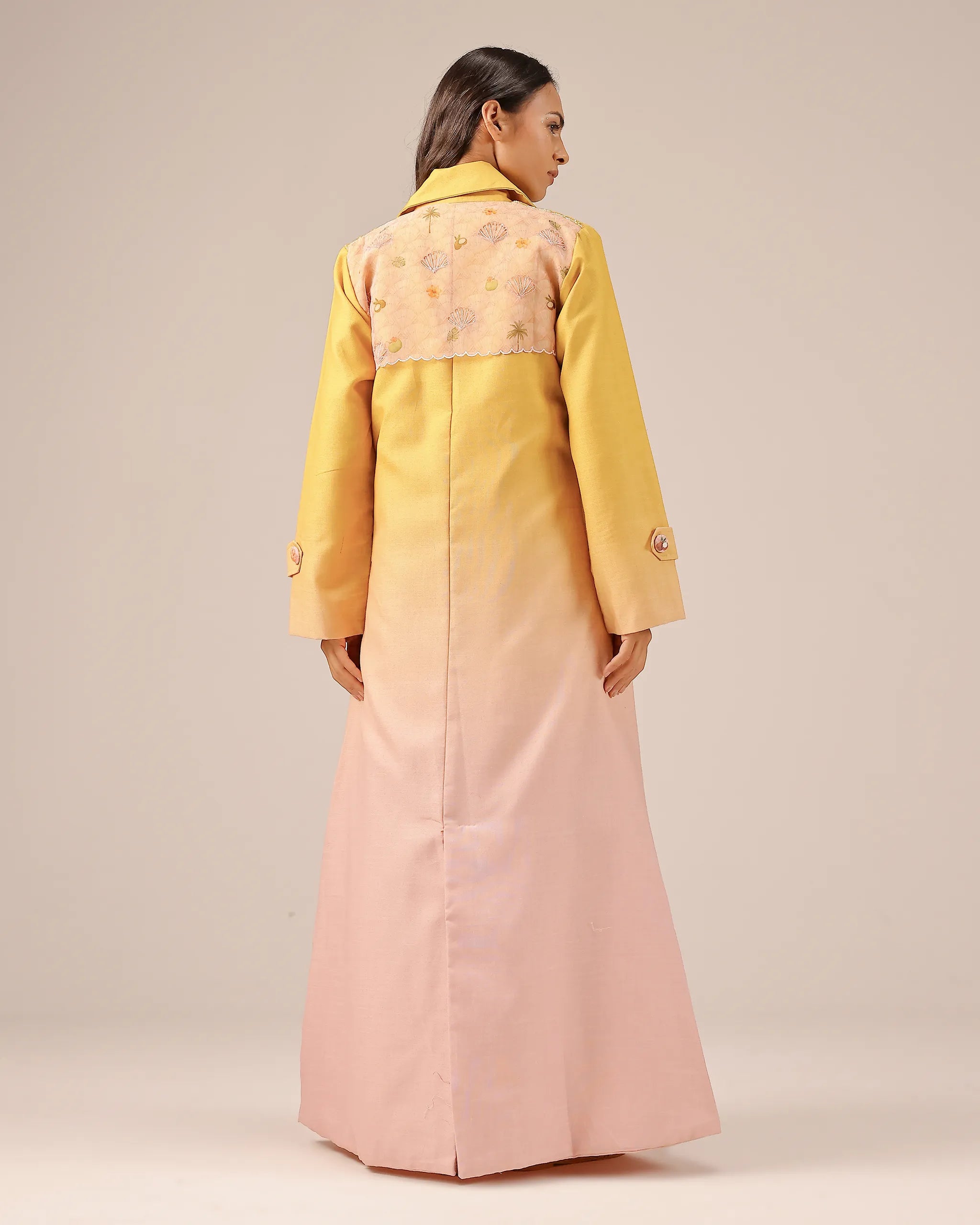 Melon Muse Dress & Jacket (Yellow To Pink)