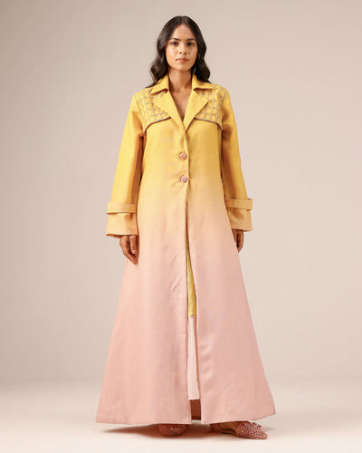 Melon Muse Dress & Jacket (Yellow To Pink)