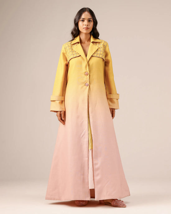 Melon Muse Dress & Jacket (Yellow To Pink)