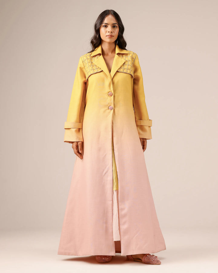 Melon Muse Dress & Jacket (Yellow To Pink)