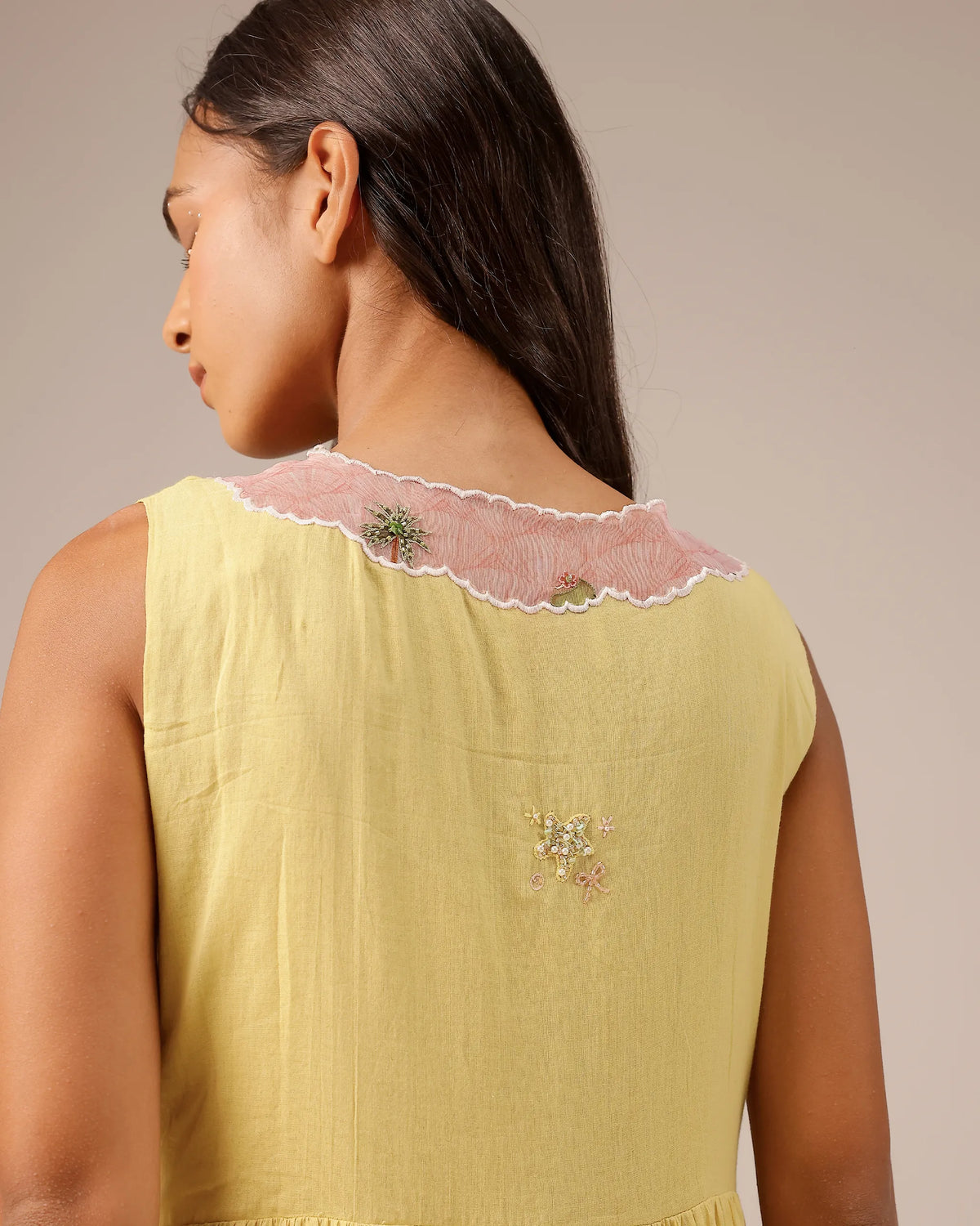 Melon Muse Flowy Sleeveless Tiered Mull Dress - OurDve
