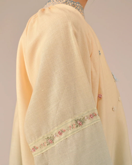 Sorbet Linen Dress – Smocked High Neck | OurDve