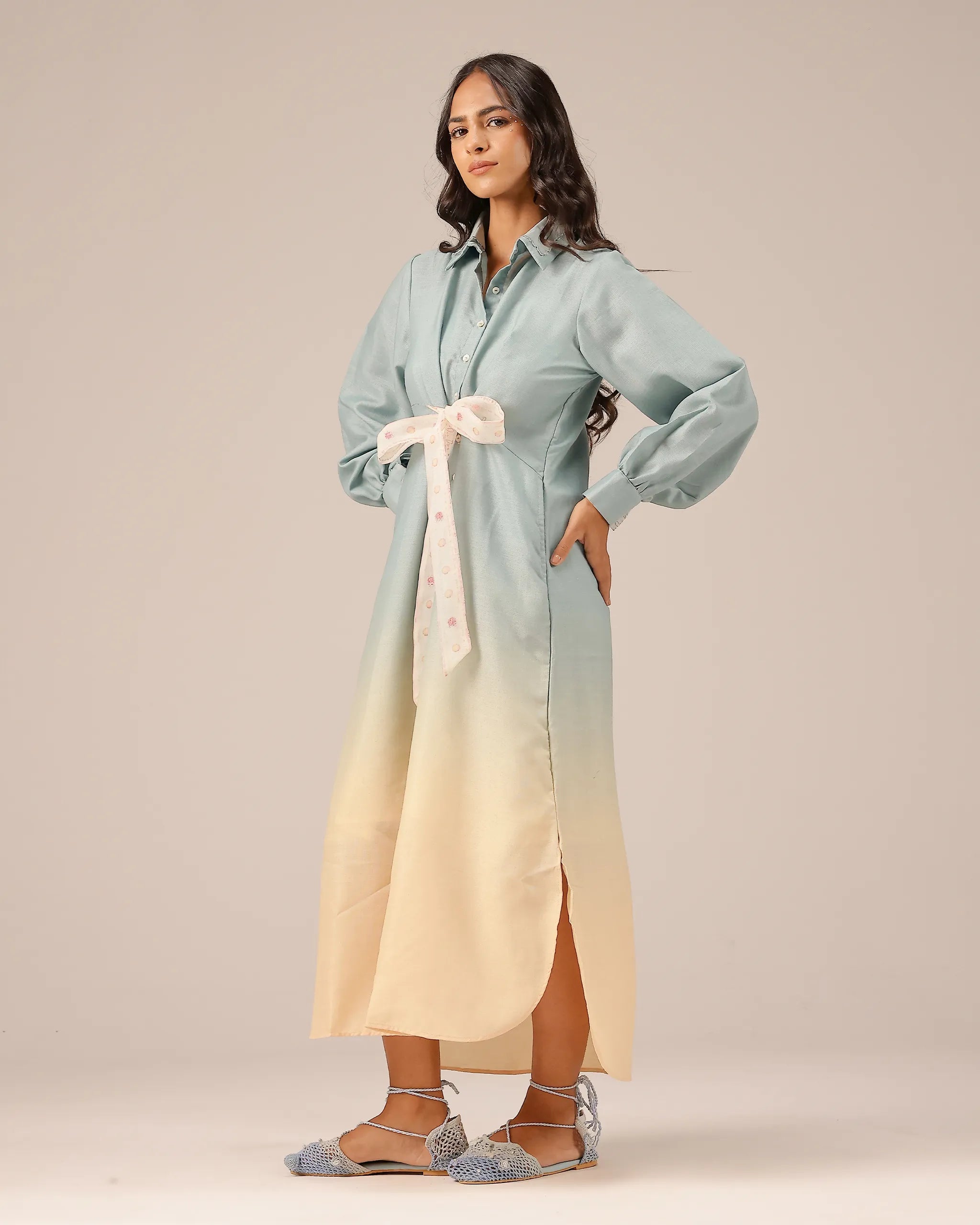 Hibiscus Linen Midi Dress - OurDve