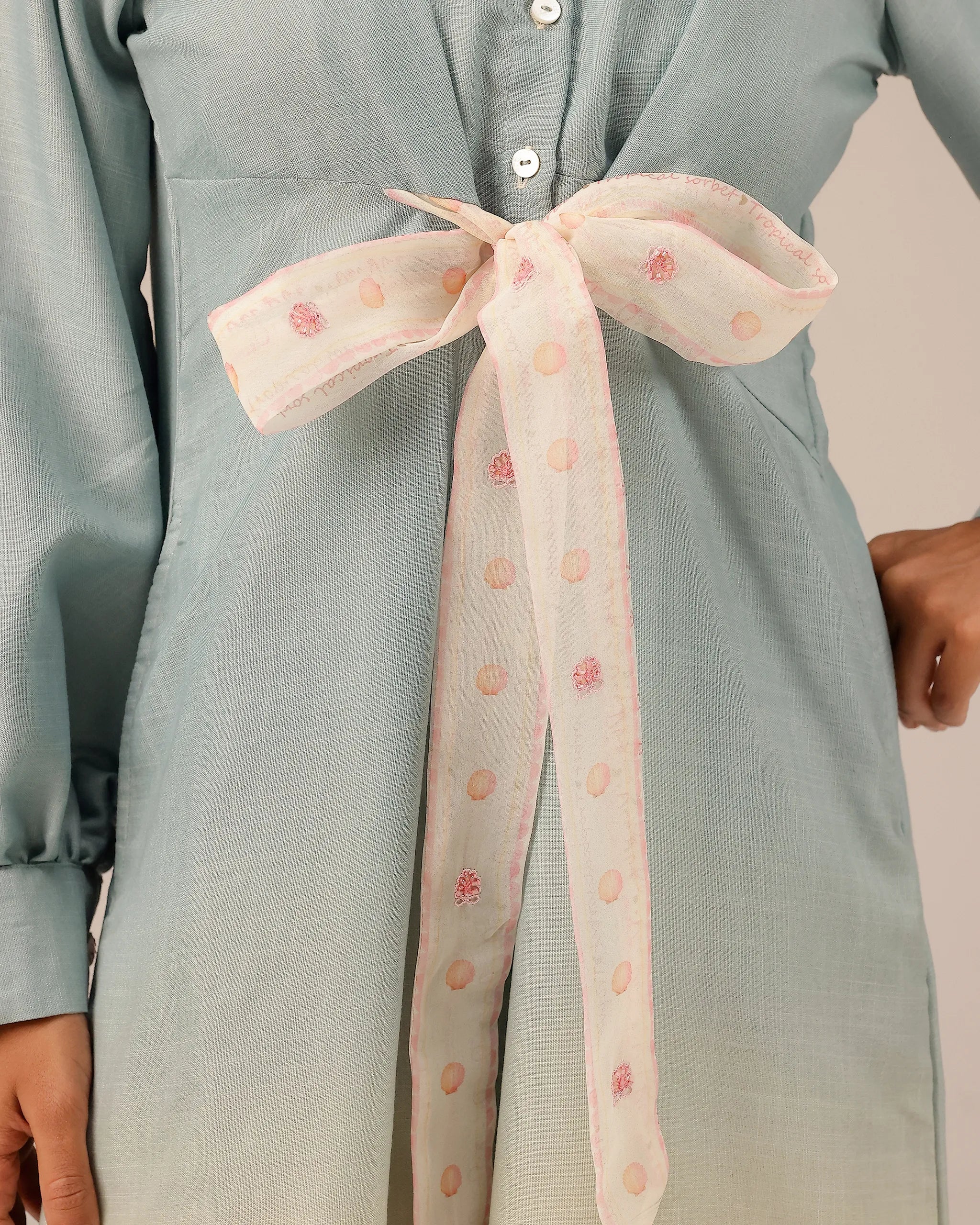 Hibiscus Linen Midi Dress - OurDve