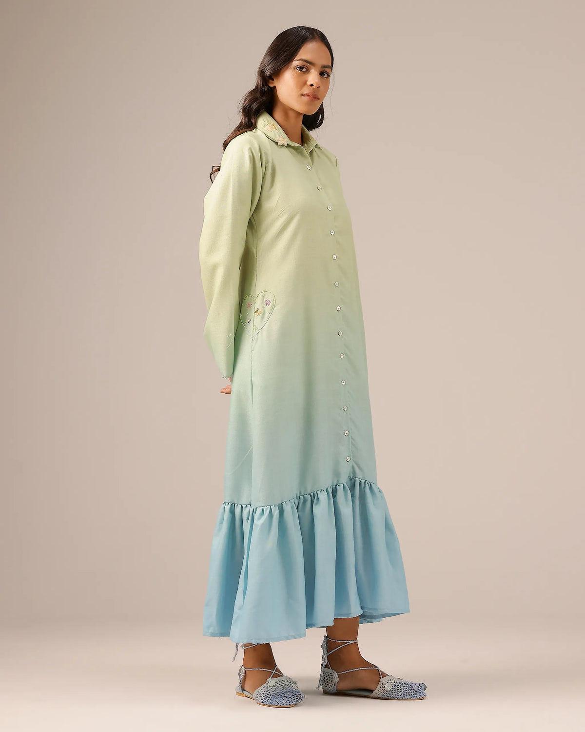 Seafoam Linen Dress - OurDve
